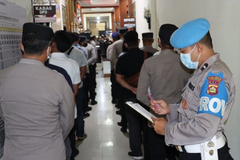 Foto: Apel Pagi Personil Polres Tabanan, ( Netty_*). 