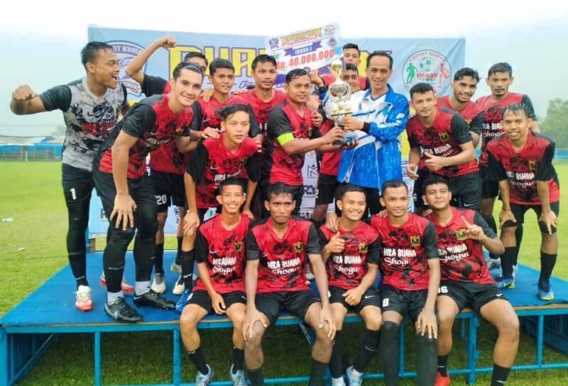 PSPK Pulau Kayu Champion di Turnamen Pemuda Cup III Sport Kuma, Desa Kuta Makmur, Kecamatan Jeumpa, Kabupaten Abdya.
