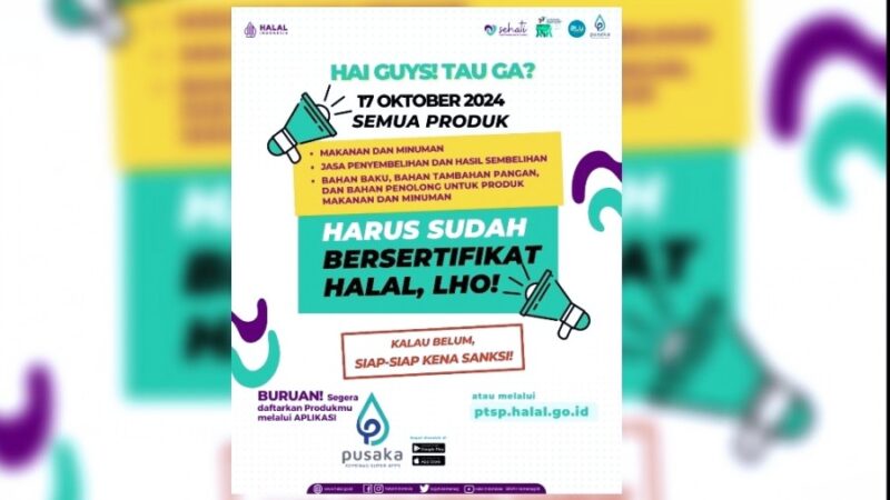 Sumber:foto:Infografis kewajiban bersertifikat halal (infografis: Kemenag/BPJPH)