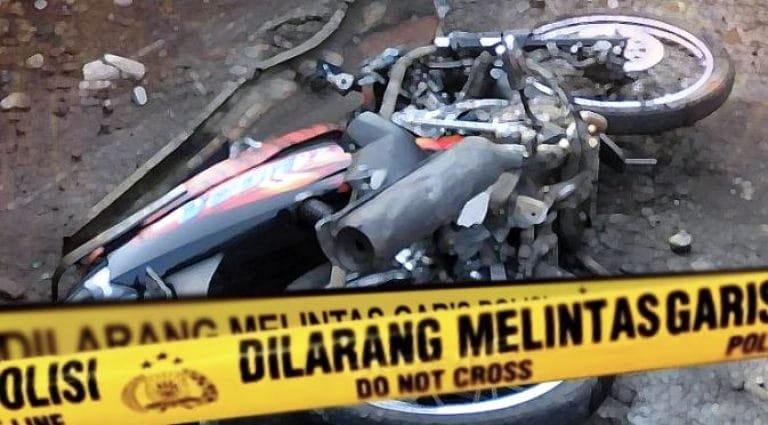 sumber|foto:ntmcpolri-motor dengan police line, (doc) 