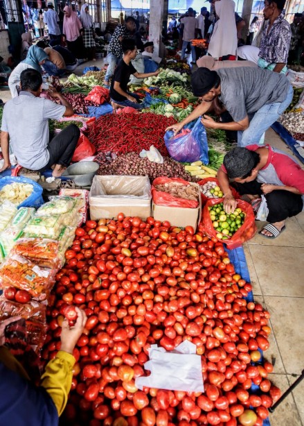 Pedagang Bapok melayani pembeli pasar Lambaro, Kecamatan Ingin Jaya, Jum'at (1/11/2024).
FOTO/ MC ACEH BESAR