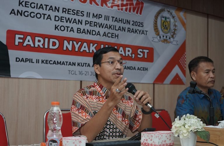 Farid Nyak Umar menyampaikan, kegiatan itu melibatkan seluruh kader posyandu remaja dari 11 gampong di Kecamatan Kuta Alam. kamis,(19-06-2025).foto.lst