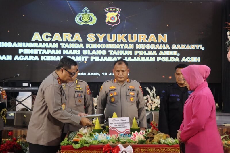 Kapolda Aceh Irjen Pol. Dr. Achmad Kartiko dalam sambutannya menyampaikan rasa syukur atas penghargaan tersebut.kamis(10-07-2025).foto.lst.