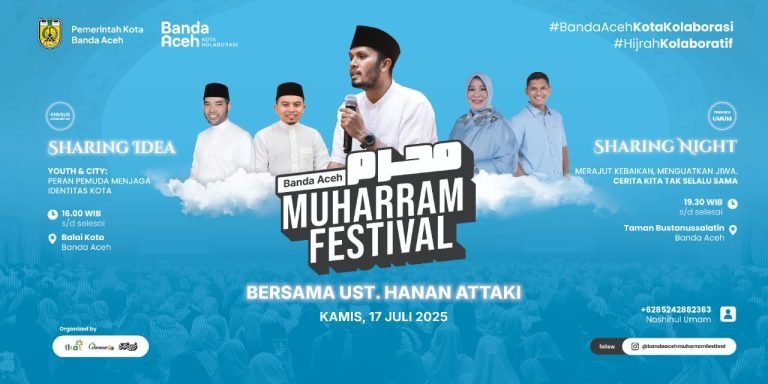 Banda Aceh Muharram Festival dalam rangka Sharing Night pada tanggal 17 Juli 2025 Kamis malam di Taman Bustanussalatin.