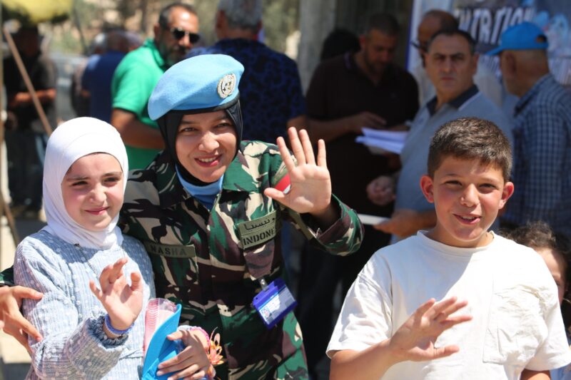 Satgas Batalyon Mekanis TNI Kontingen Garuda XXIII-S UNIFIL Mainbody Yonif 114/SM Brigif 25/Siwah, Kodam Iskandar Muda, menggelar kegiatan Proyek Pembangunan Sistem Penyaringan Air (Water Filtration System) di Desa Rabat Talateen, Lebanon Selatan, pada Selasa (5/8/2025).