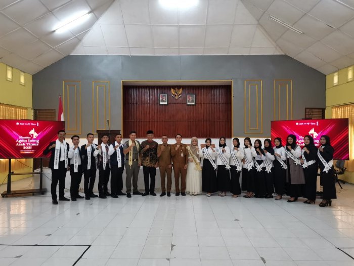 Kepala Dinas Pariwisata, Pemuda, dan Olahraga (Disparpora) Kabupaten Aceh Timur, Syahril, S.STP, M.AP resmi membuka ajang pemilihan Agam Inong Aceh Timur 2025. Acara ini dipusatkan di Aula SKB Aceh Timur, Senin,(04-08-2025).
