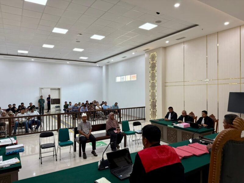 Sidang berlangsung di Pengadilan Tindak Pidana Korupsi pada Pengadilan Negeri Banda Aceh, Selasa (23/9/2025).