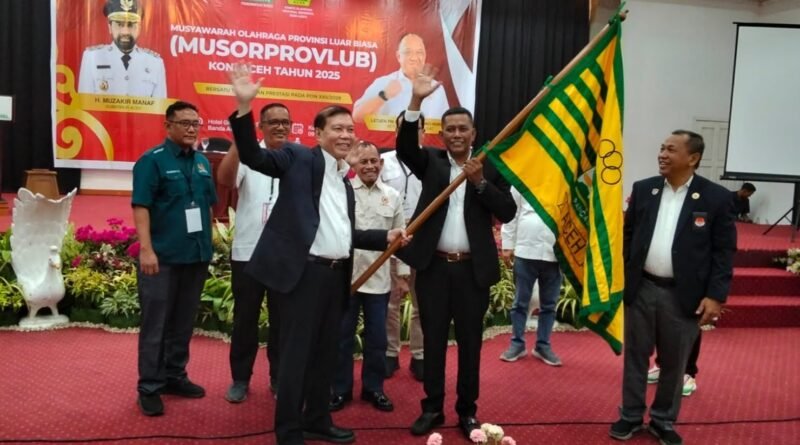 Pon Yaya terpilih secara aklamasi dalam Musyawarah Olahraga Provinsi Luar Biasa (Musorprovlub) KONI Aceh 2025 yang berlangsung di Hotel Grand Aceh Syariah, Banda Aceh, Kamis (9/10/2025).