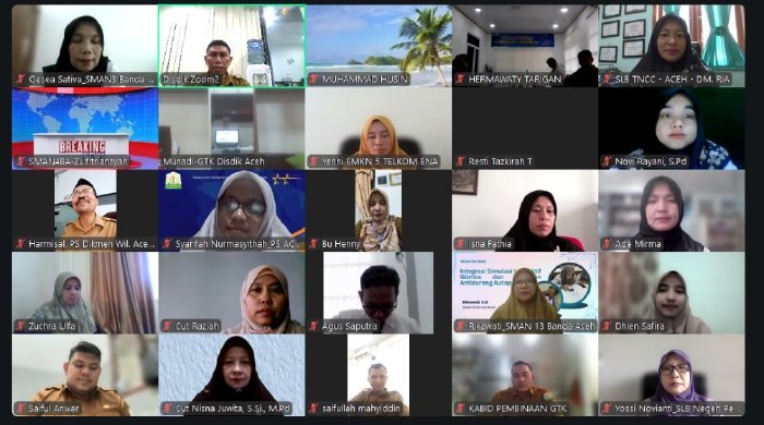 Dinas Pendidikan Aceh melalui Bidang Guru dan Tenaga Kependidikan (GTK) secara resmi membuka kegiatan Apresiasi Guru dan Tenaga Kependidikan Berprestasi Tingkat Kota Banda Aceh Tahun 2025 pada Senin (21/10) secara virtual.