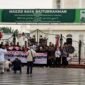 Aliansi Rakyat Aceh Bela Palestina (ARABP) kembali menggelar aksi damai di halaman Masjid Raya Baiturrahman, Banda Aceh, Rabu, (15/10/2025).