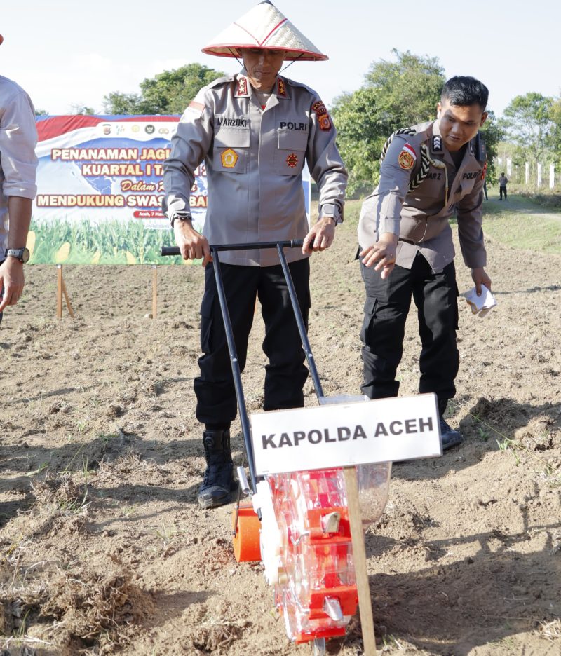 Kapolda Aceh Ikuti Tanam Raya Jagung Serentak Kuartal I 2026 Secara Virtual Yang Dipimpin Kapolri