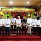 Gubernur Aceh, Muzakir Manaf di dampingi Asisten 1, Drs. Syakir M.Si  serta SKPA terkait menerima kunjungan Ketua Majelis Permusyawaratan Ulama (MPU) Aceh Tgk Faisal Ali dan jajarannya di Meuligoe Gubernur Aceh, Rabu (3/6/2026).