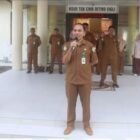 Direktur RSUD drg. Mohd Riza Faisal, memimpin langsung apel pagi yang dilaksanakan pada Senin (27/7/2026).