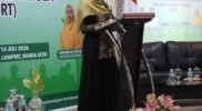 Anggota Komisi II DPRK Banda Aceh Syarifah Munira, S.Ag, cara Sosialisasi Pencegahan KDRT yang diselenggarakan oleh (DP3AP2KB) Kota Banda Aceh di Hotel Al-Hanifi pada hari Selasa (14/7/2026).