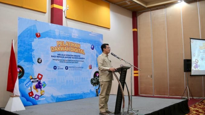 Ketua DPRK Banda Aceh, Irwansyah, ST, secara resmi membuka Pelatihan Dakwah Digital digelar di Hotel Amel Convention Hall pada hari Rabu (15/7/2026).