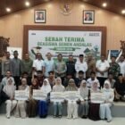 penerima Beasiswa Semen Andalas 2026 berfoto bersama di Andalas Hall, di Andalas Hall pada (5/8/2026) 