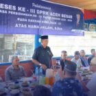 Anggota DPRK Aceh Besar , Jailani, S.Sos, menggelar kegiatan reses masa sidang ke-III tahun 2025–2026 pada Senin (24/8/2026).
