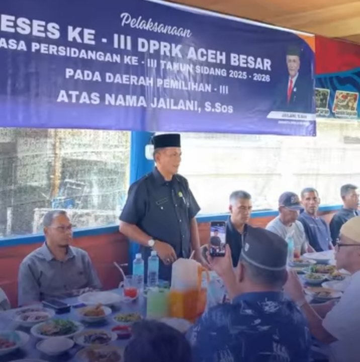 Anggota DPRK Aceh Besar , Jailani, S.Sos, menggelar kegiatan reses masa sidang ke-III tahun 2025–2026 pada Senin (24/8/2026).