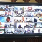 Wakil Gubernur Aceh Fadhlullah mengikuti Rapat Koordinasi dan Press Release Perkembangan Rehabilitasi dan Rekonstruksi Pembangunan Infrastruktur Pascabencana Alam di wilayah Sumatera melalui konferensi video, Rabu (23/9/2026)