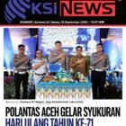 Direktorat Lalu Lintas (Ditlantas) Polda Aceh menggelar doa bersama dan syukuran di Aula Pesat Gatra Ditlantas Polda Aceh, Selasa, (22/9/2026).