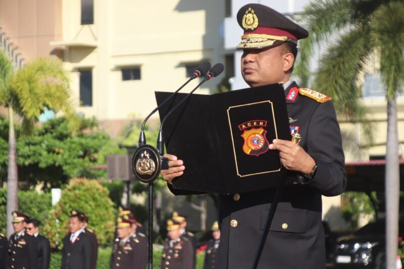 Irjen Pol. Ruddi Setiawan memimpin Upacara Peringatan Hari Kesaktian Pancasila di Mapolda Aceh, Kamis,(01/10/2026).