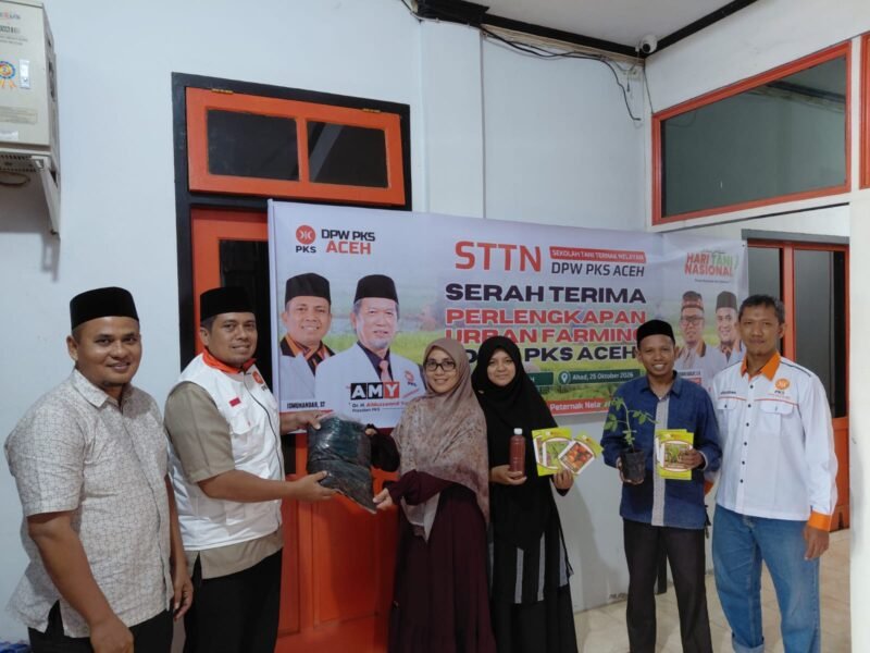 DPW PKS Aceh mengikuti pelantikan 10.000 Duta Tani Daerah yang diselenggarakan oleh Dewan Pengurus Pusat (DPP) PKS pada Minggu (25/10/2026).