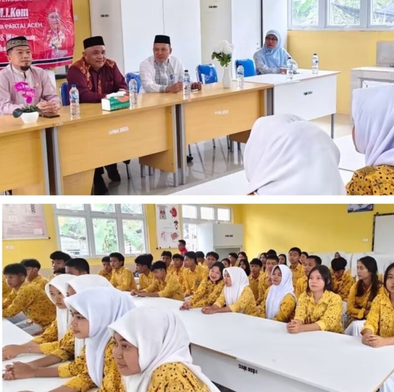 Anggota DPRA, Yahdi Hasan, melaksanakan agenda reses sekaligus silaturahmi dengan keluarga besar SMA Negeri 1 Lawe Bulan, Kabupaten Aceh Tenggara, Jumat (16/10/2026).