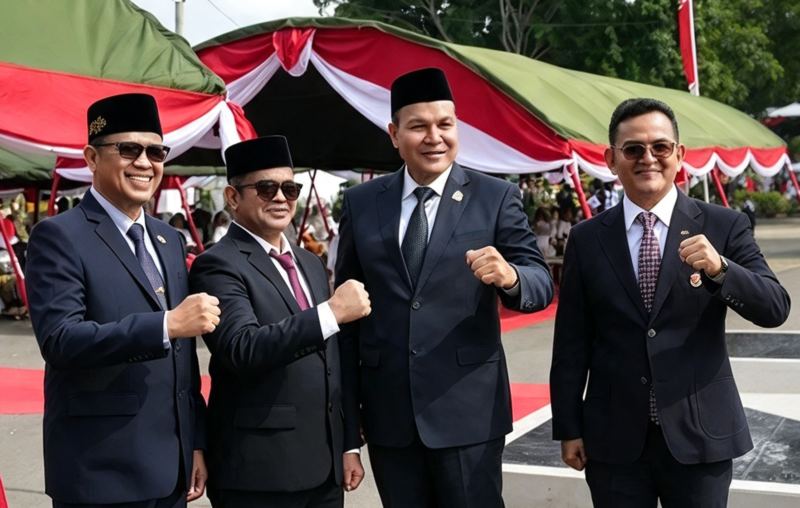 Anggota DPRA Ilmiza Sa'aduddin Jamal,  menghadiri Upacara Peringatan HUT ke-81 Tentara Nasional Indonesia (TNI). Upacara berlangsung khidmat di Lapangan Blang Padang, Banda Aceh, Senin (5/10/2026) 