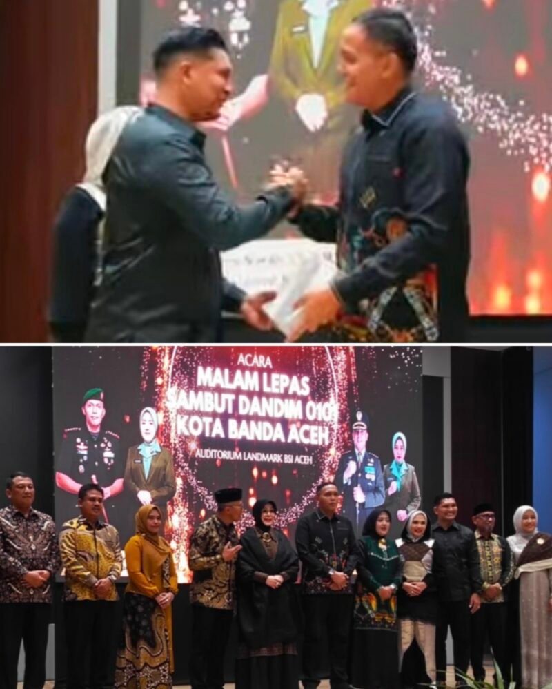 Wakil Wali Kota Banda Aceh, Afdhal Khalilullah, menghadiri acara lepas sambut Komandan Kodim (Dandim) 0101/Kota Banda Aceh pada Jumat malam, 24 Oktober 2026.